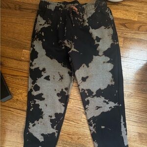 Southern Bliss Black and Grayish Tie-Dye Joggers - Women’s L, NEW